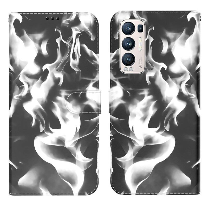 Capa Flip Para Oppo Find X3 Neo Padrão Abstrato