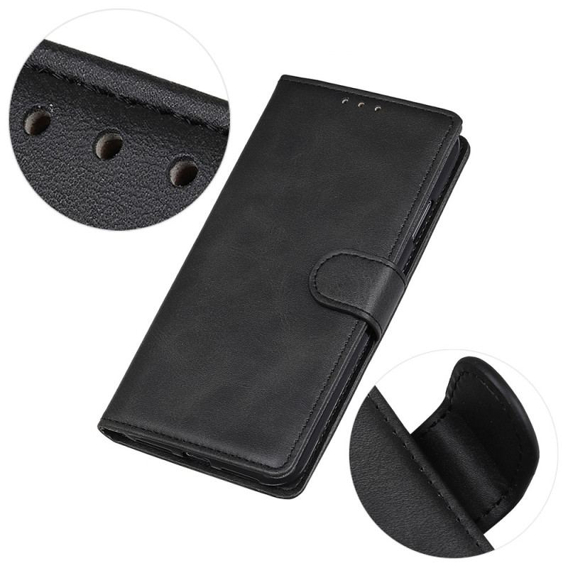 Capa Flip Para Motorola Edge 40 Pro Couro Sintético Fosco