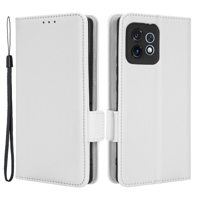 Capa Flip Para Motorola Edge 40 Pro Fecho Duplo Finesse