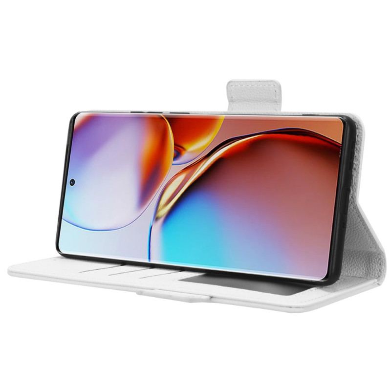Capa Flip Para Motorola Edge 40 Pro Fecho Duplo Finesse
