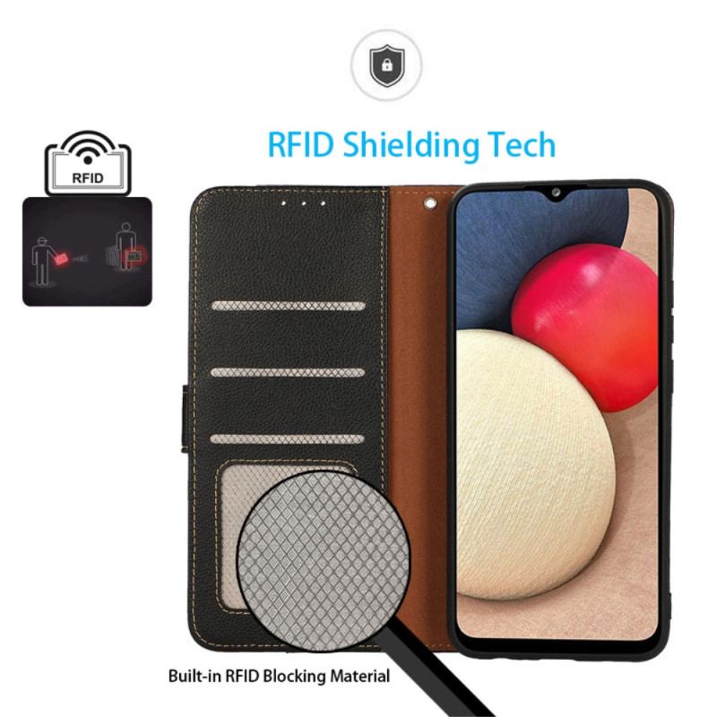 Capa Folio Para Motorola Edge 40 Pro Estilo Lichia Rfid Khazneh