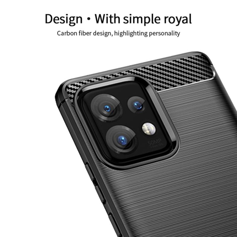 Capa Para Motorola Edge 40 Pro Fibra De Carbono Escovada Mofi