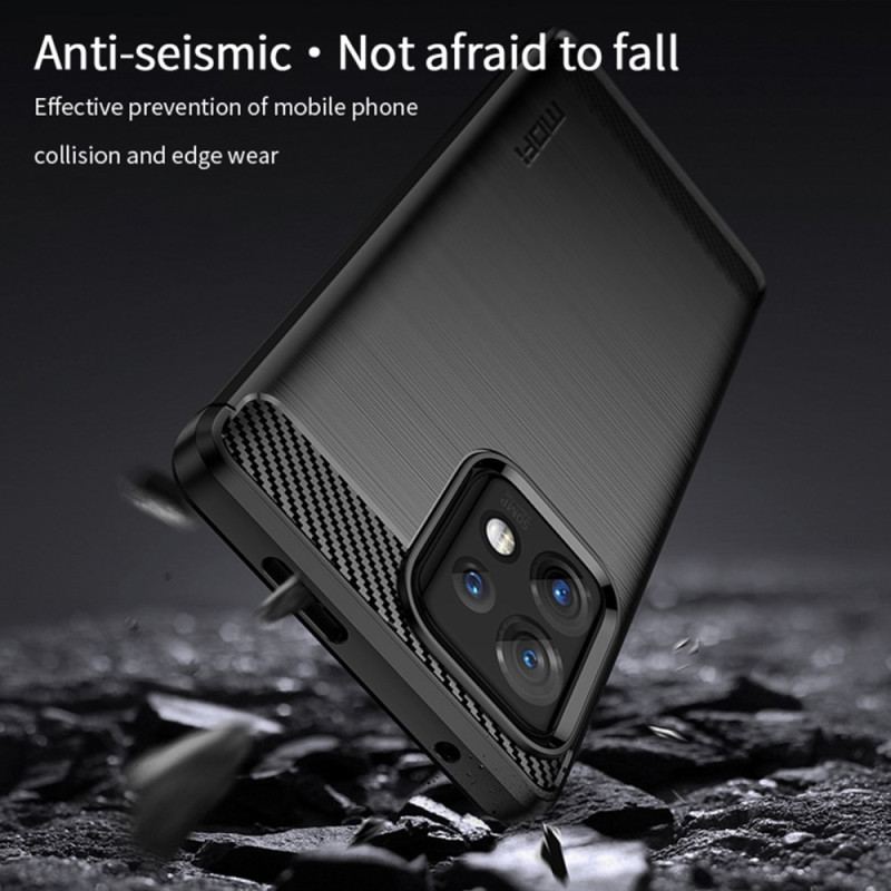 Capa Para Motorola Edge 40 Pro Fibra De Carbono Escovada Mofi