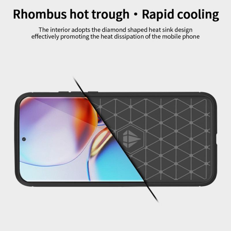 Capa Para Motorola Edge 40 Pro Fibra De Carbono Escovada Mofi