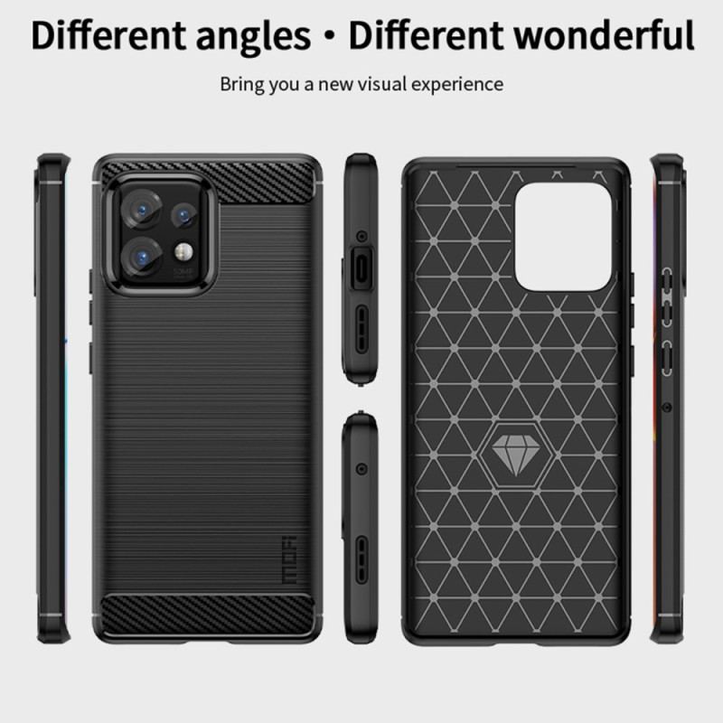 Capa Para Motorola Edge 40 Pro Fibra De Carbono Escovada Mofi