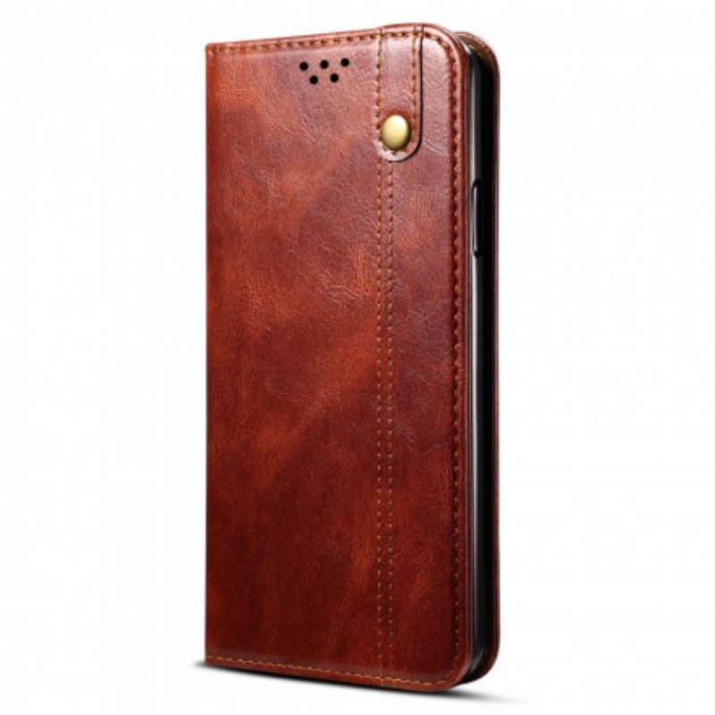 Capa De Celular Para Realme 8 5G Flip Couro Sintético Encerado