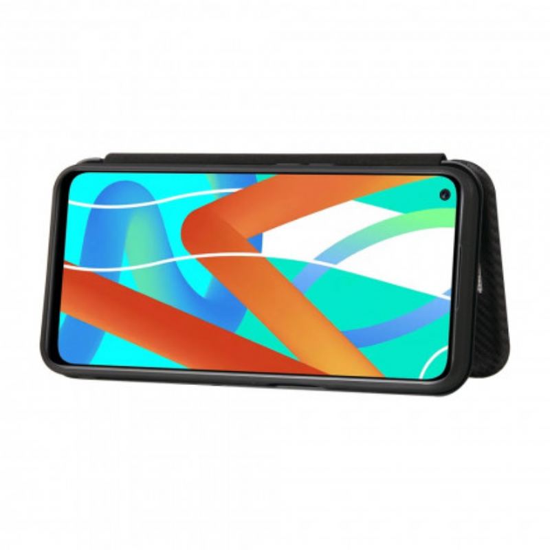 Capa De Celular Para Realme 8 5G Flip Silicone De Carbono Colorido