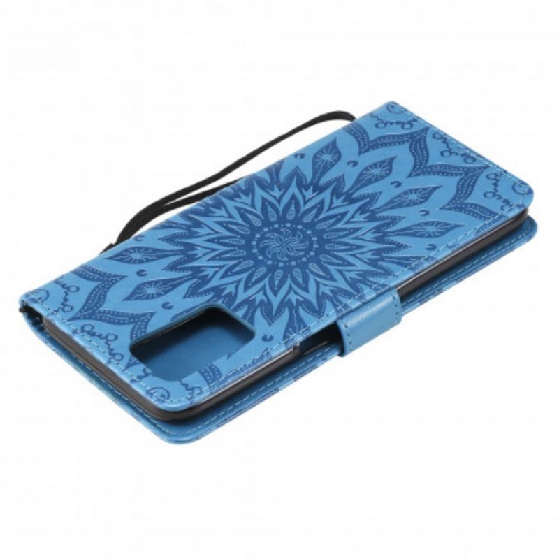 Capa Em Pele Para Realme 8 5G Flor Do Sol