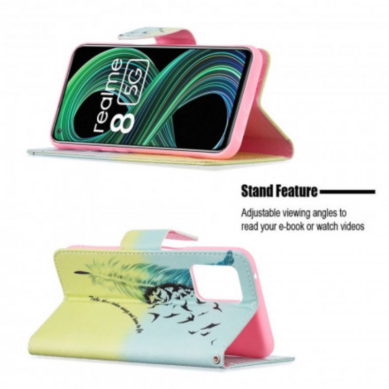 Capa Flip Para Realme 8 5G Aprender A Voar