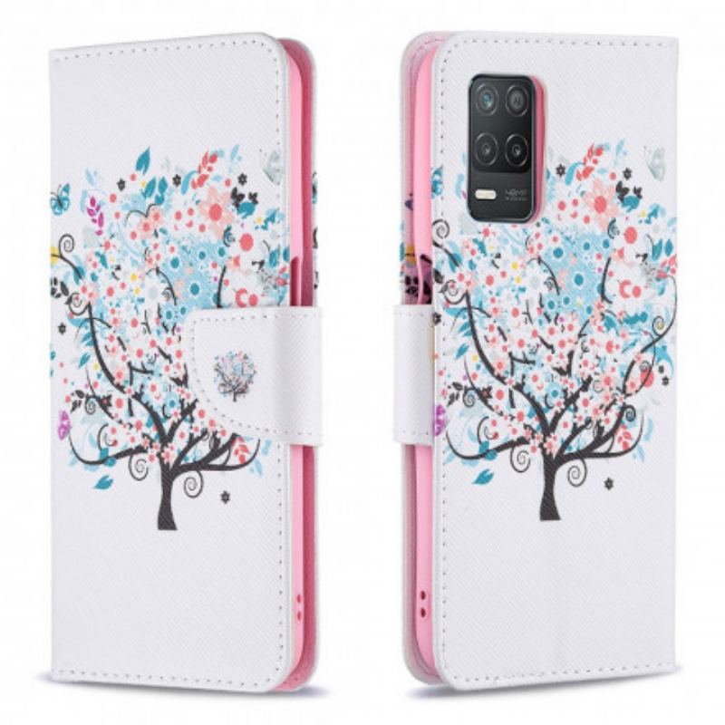 Capa Flip Para Realme 8 5G Árvore Florida