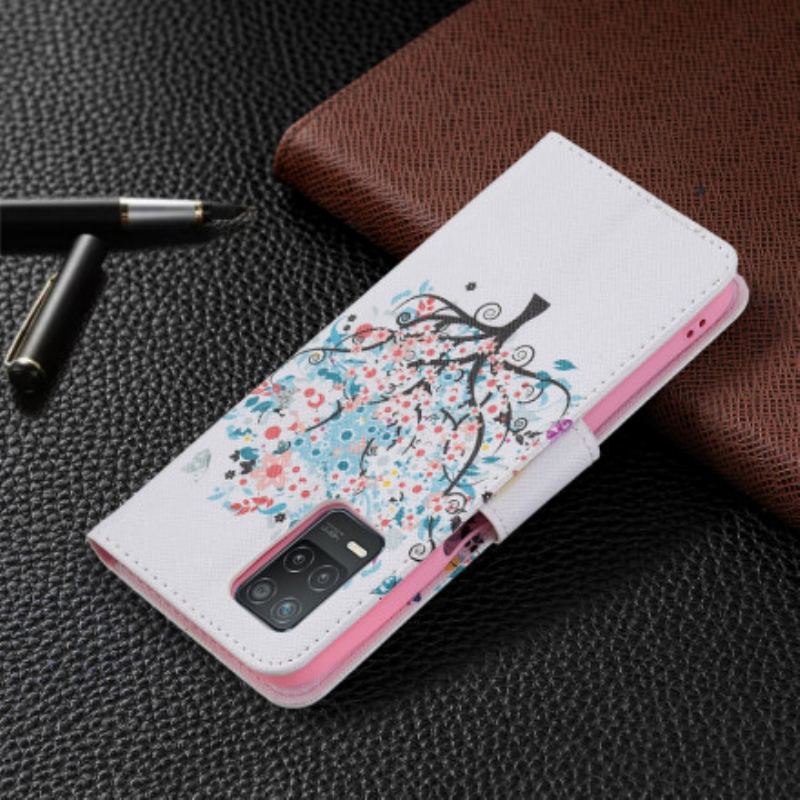 Capa Flip Para Realme 8 5G Árvore Florida