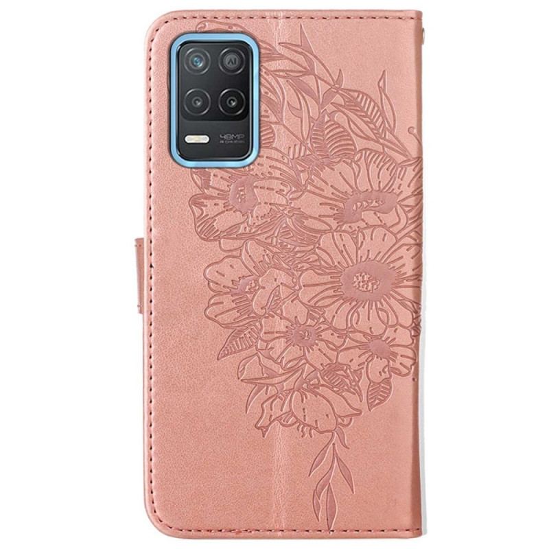 Capa Flip Para Realme 8 5G Desenho De Borboleta