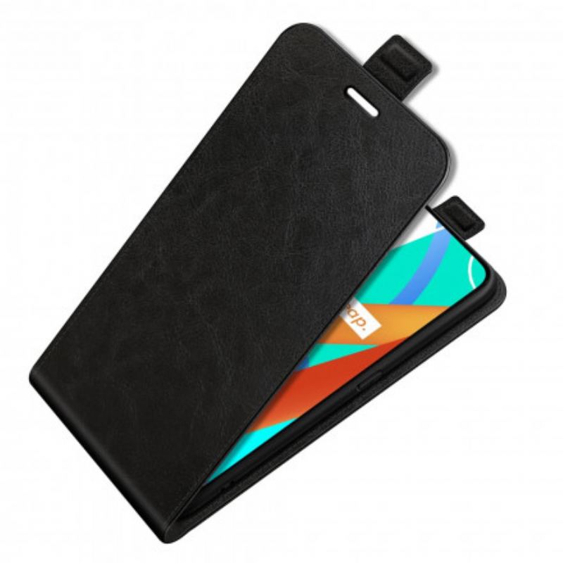 Capa Folio Para Realme 8 5G Flip Efeito Couro Dobrável