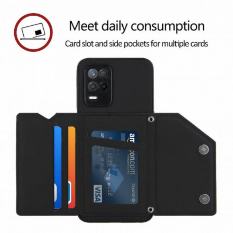 Capa Para Realme 8 5G Alça De Ombro Porta-cartões
