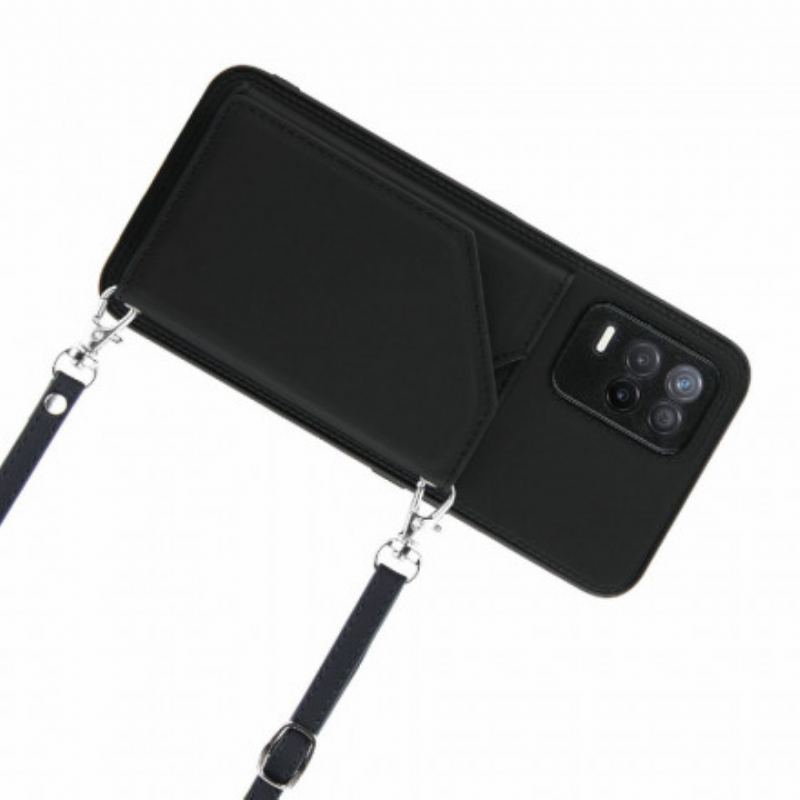 Capa Para Realme 8 5G Alça De Ombro Porta-cartões