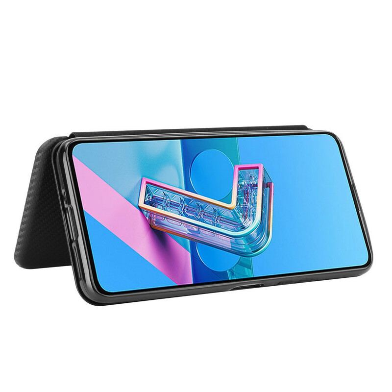 Capa De Celular Para Asus Zenfone 7 / 7 Pro Flip Silicone Carbono