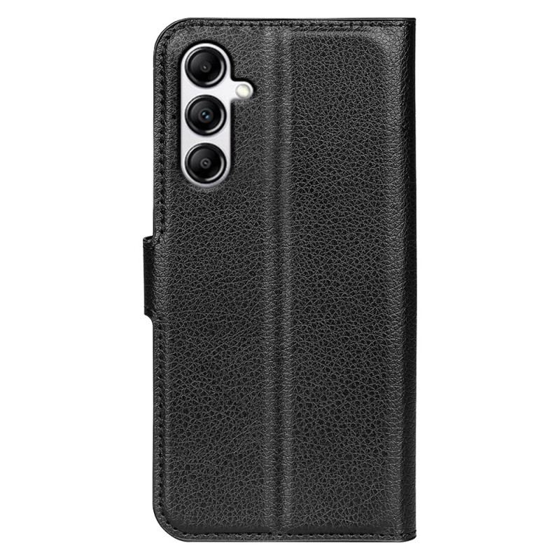 Capa Em Pele Para Samsung Galaxy A34 5G Clássico Efeito Couro Lichia