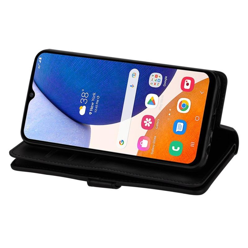 Capa Em Pele Para Samsung Galaxy A34 5G De Cordão Porta-moedas Cordão