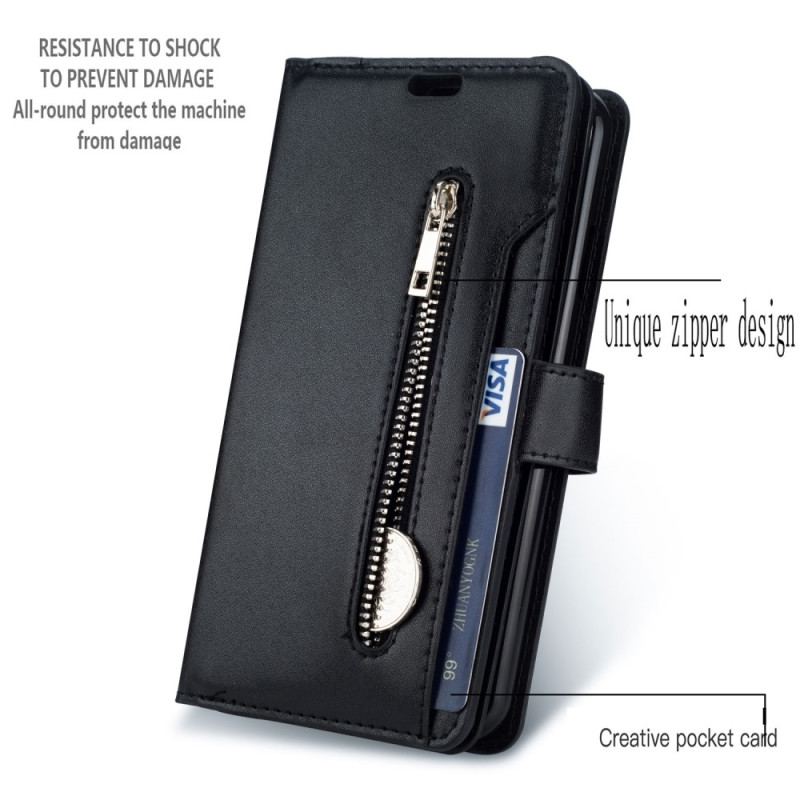 Capa Em Pele Para Samsung Galaxy A34 5G De Cordão Porta-moedas Cordão