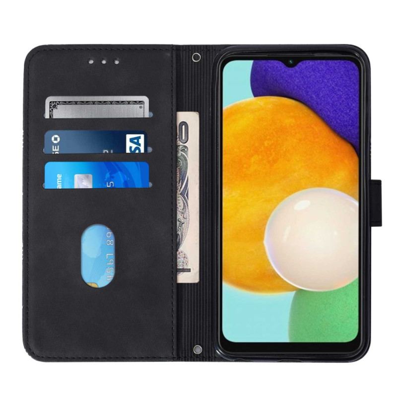 Capa Flip Para Samsung Galaxy A34 5G De Cordão Cintas Triângulos