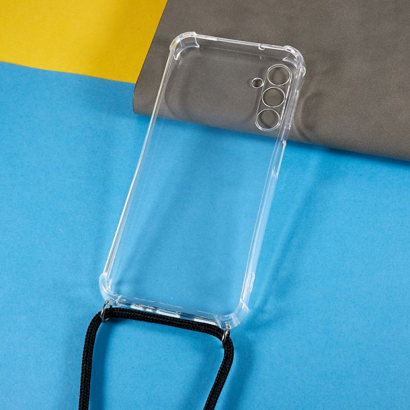 Capa Para Samsung Galaxy A34 5G Transparente Com Cordão