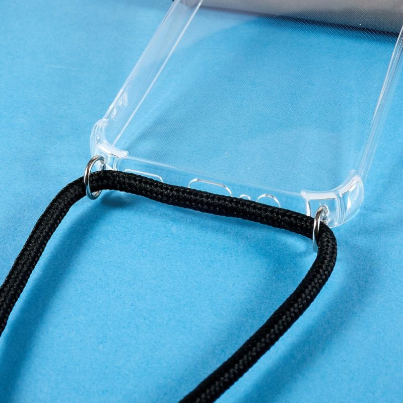 Capa Para Samsung Galaxy A34 5G Transparente Com Cordão