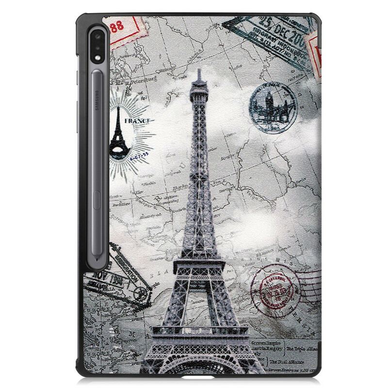 Capa De Celular Para Samsung Galaxy Tab S8 Plus / Tab S7 Plus Torre Eiffel Reforçada