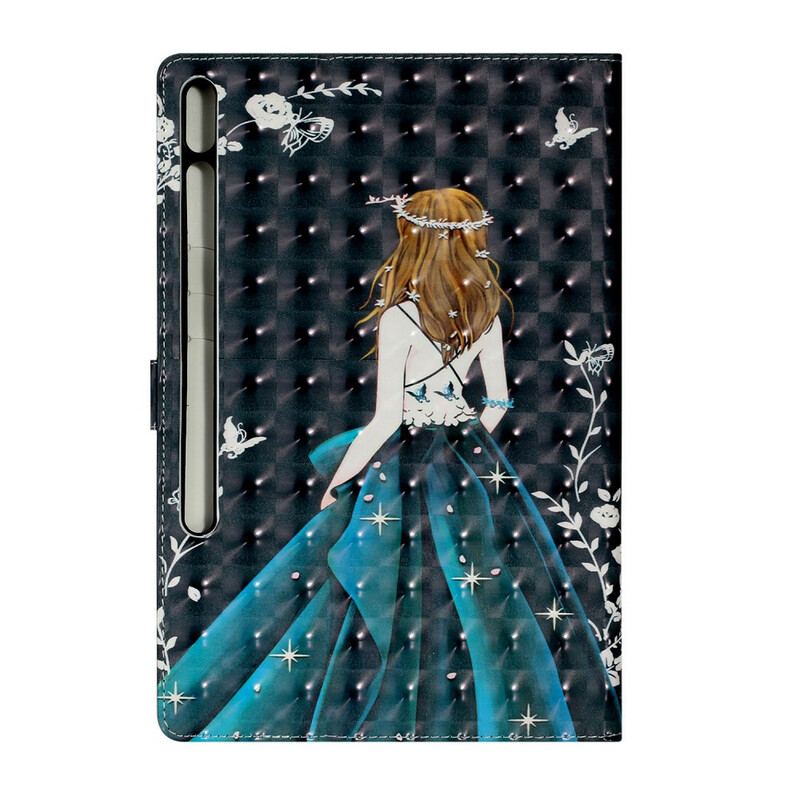 Capa De Couro Para Samsung Galaxy Tab S8 Plus / Tab S7 Plus Jovem