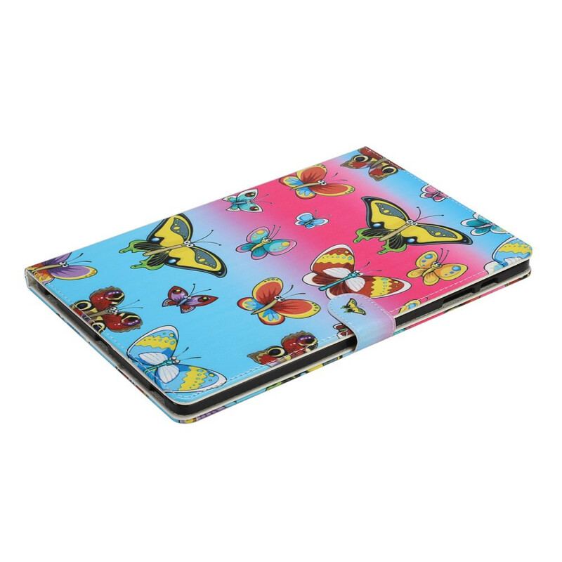 Capa Flip Para Samsung Galaxy Tab S8 Plus / Tab S7 Plus Borboletas
