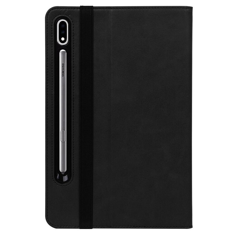 Capa Para Samsung Galaxy Tab S8 Plus / Tab S7 Plus Estilo De Couro Com Alça