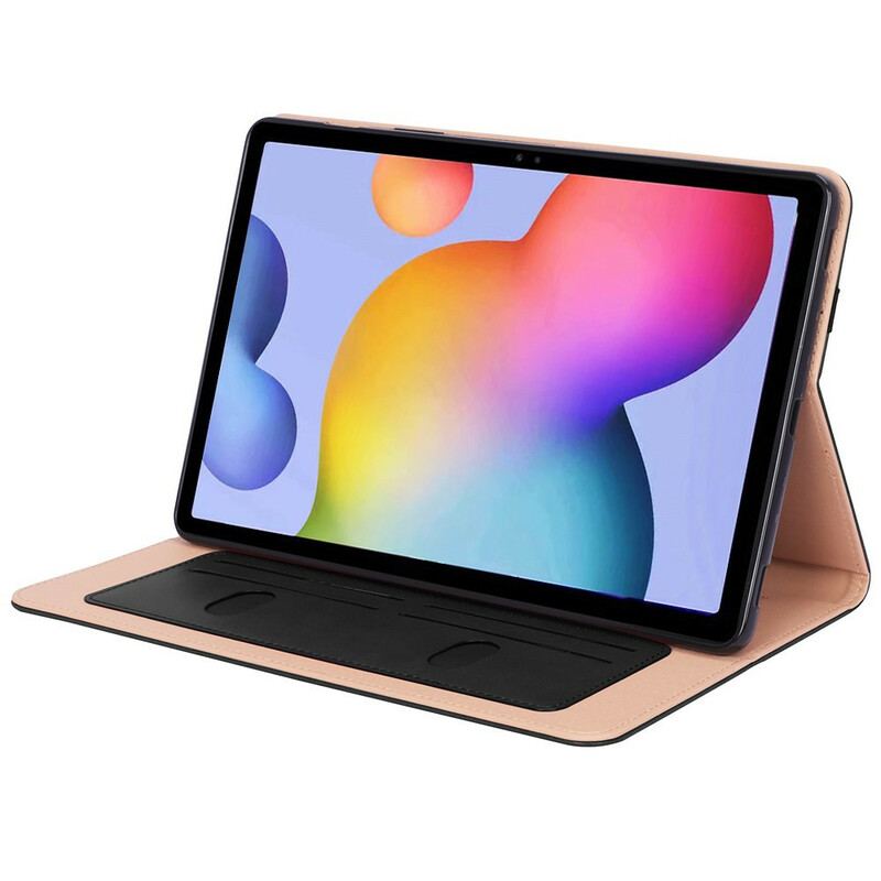 Capa Para Samsung Galaxy Tab S8 Plus / Tab S7 Plus Estilo De Couro Com Alça