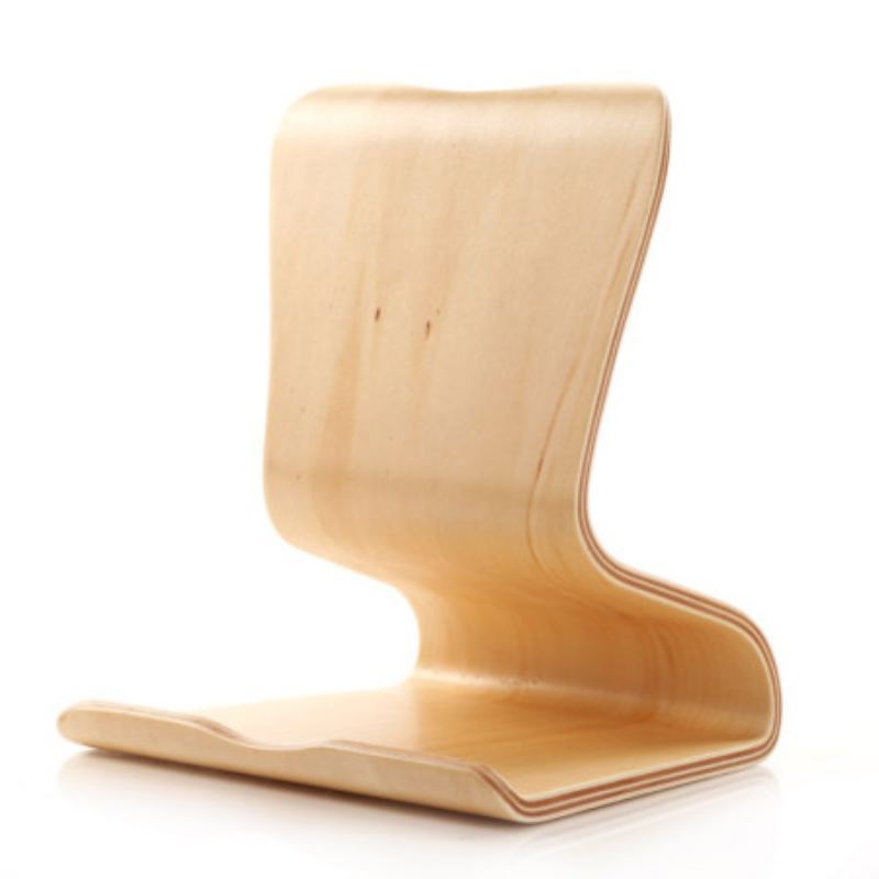 Suporte De Mesa Estilo 70 De Madeira Natural Para Tablet