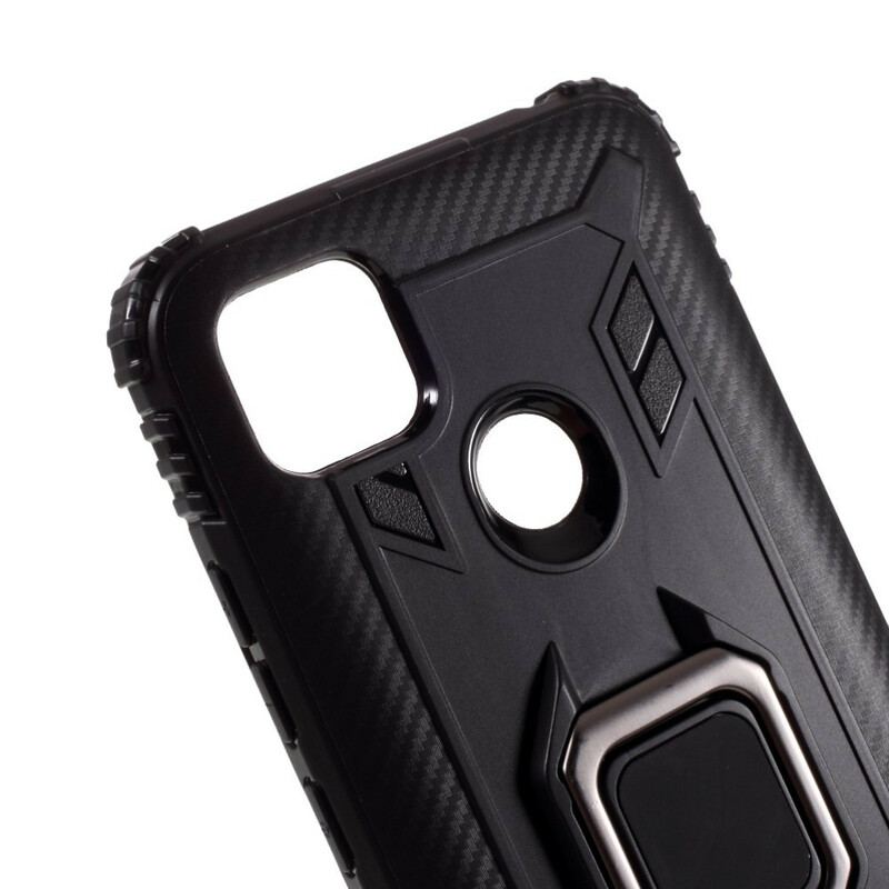 Capa De Celular Para Xiaomi Redmi 9C Estilo De Anel De Fibra De Carbono
