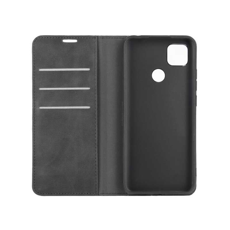 Capa De Celular Para Xiaomi Redmi 9C Flip Efeito Couro Estilo Empresarial