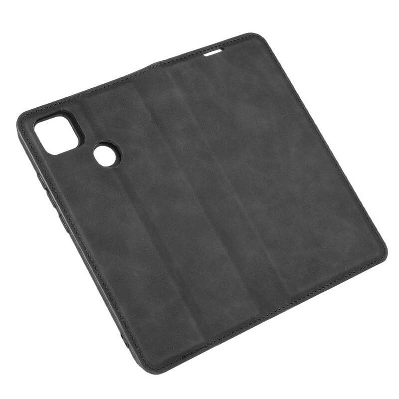 Capa De Celular Para Xiaomi Redmi 9C Flip Efeito Couro Estilo Empresarial