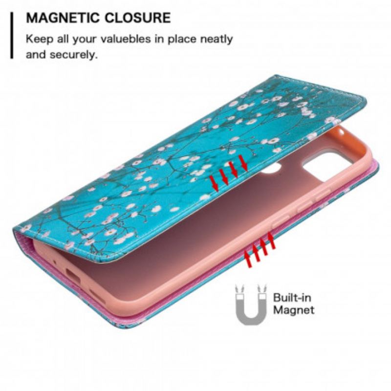 Capa De Celular Para Xiaomi Redmi 9C Flip Ramos Floridos