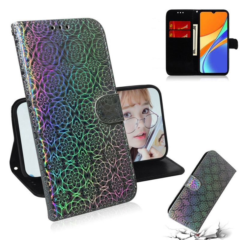 Capa De Couro Para Xiaomi Redmi 9C Cor Pura