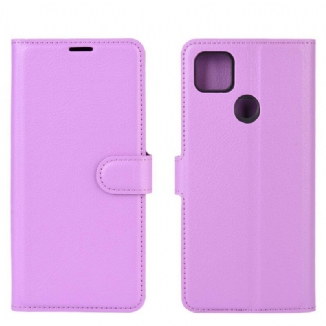 Capa Em Pele Para Xiaomi Redmi 9C Couro Falso Clássico