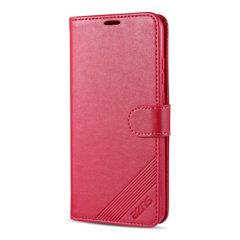 Capa Flip Para Xiaomi Redmi 9C Couro Sintético Azns