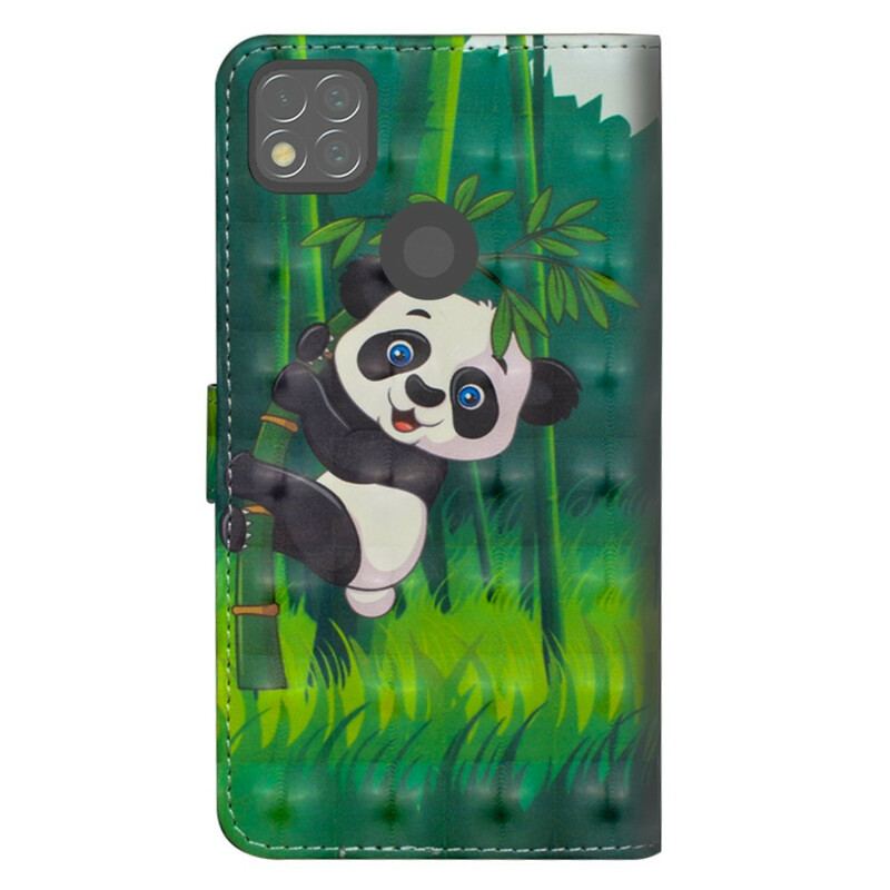 Capa Flip Para Xiaomi Redmi 9C Panda E Bambu