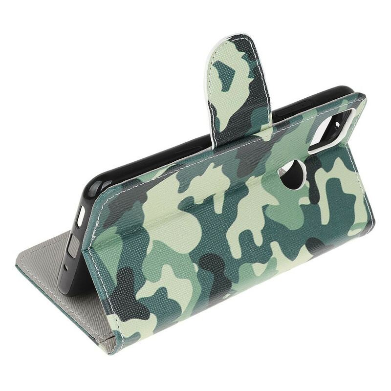 Capa Folio Para Xiaomi Redmi 9C Camuflar