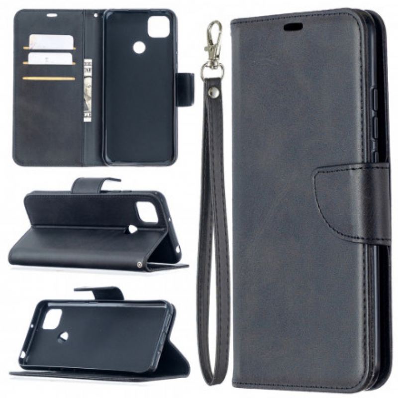 Capa Folio Para Xiaomi Redmi 9C Flip Retalho Liso Oblíquo