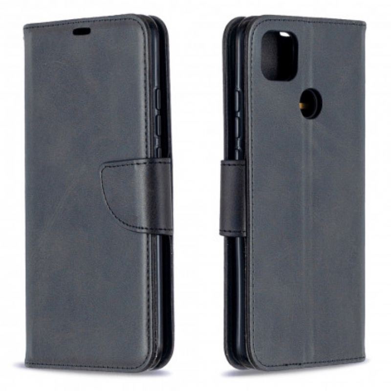 Capa Folio Para Xiaomi Redmi 9C Flip Retalho Liso Oblíquo