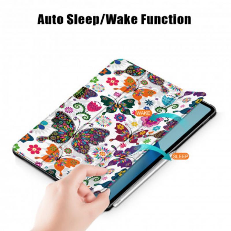 Capa De Celular Para Huawei MatePad Pro 12.6 (2021) Borboletas E Flores Retrô Aprimoradas