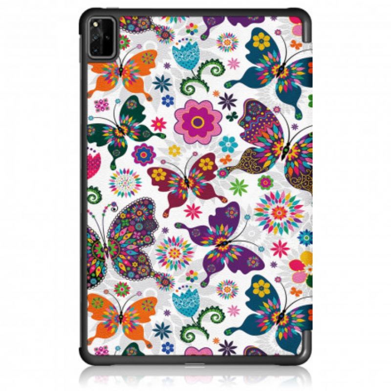 Capa De Celular Para Huawei MatePad Pro 12.6 (2021) Borboletas E Flores Retrô Aprimoradas