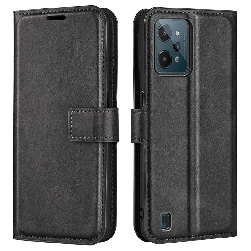 Capa Folio Para Realme C31 Couro Falso Tradicional