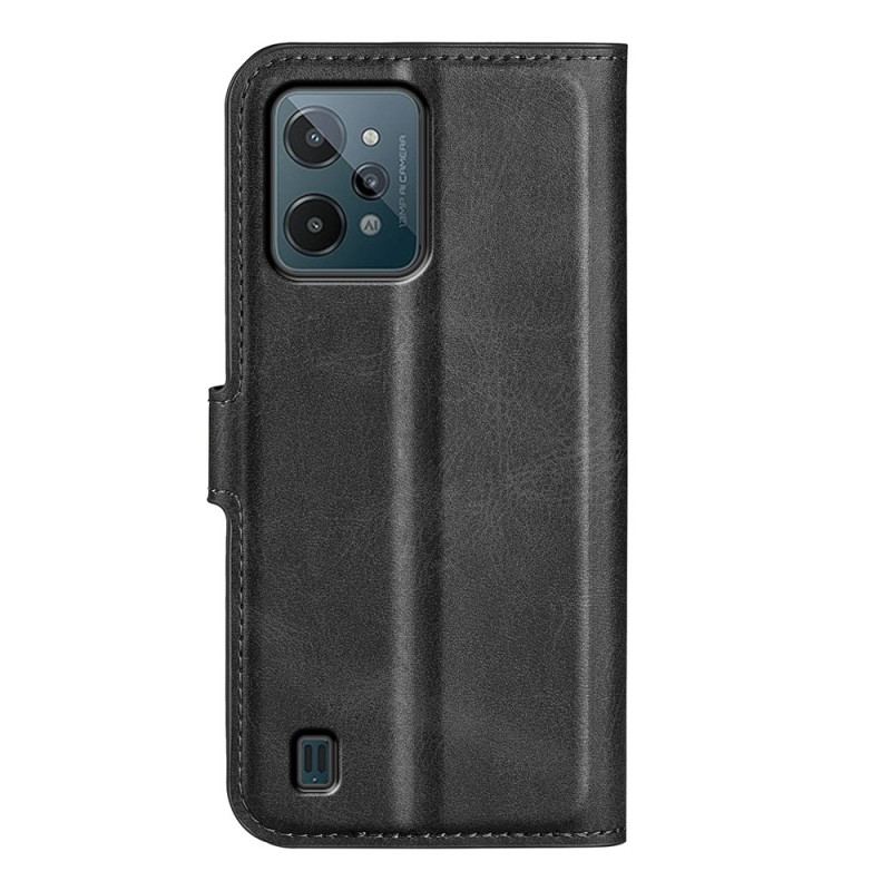 Capa Folio Para Realme C31 Couro Falso Tradicional