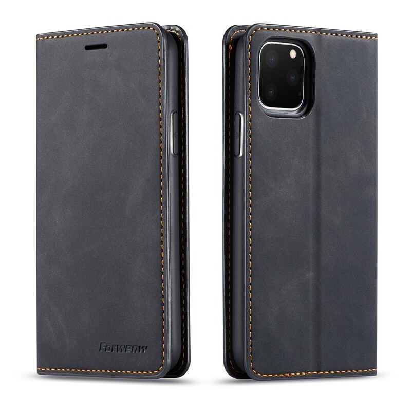 Capa De Celular Para iPhone 11 Pro Max Flip Forwenw Efeito Couro