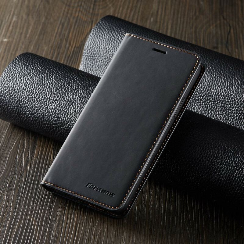 Capa De Celular Para iPhone 11 Pro Max Flip Forwenw Efeito Couro