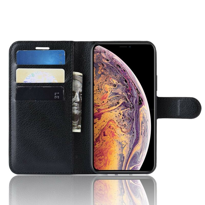 Capa Em Pele Para iPhone 11 Pro Max Efeito Couro Lichia Premium